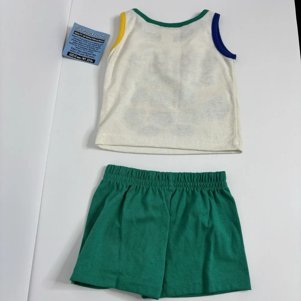 Vintage 1990's Boys Size 12M Shorts & Top Outfit NWT Turtle